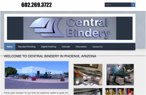 Central Bindery Website